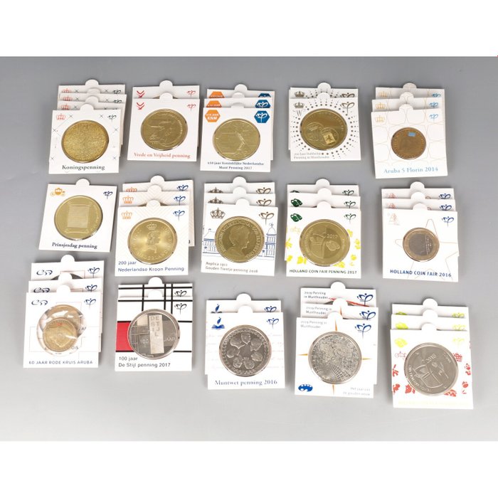 荷兰. Penning 2016/2019 "diverse penningen" (20 stuks)  (没有保留价)