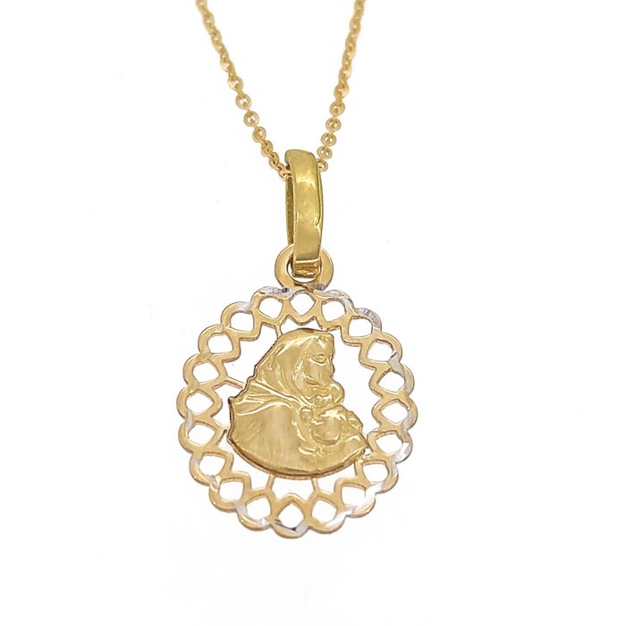 No Reserve Price - Necklace with pendant - 18 kt. White gold, Yellow gold 