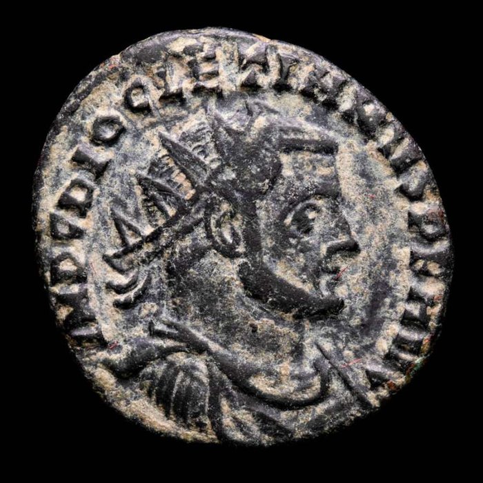 Impero romano. Diocletian (AD 284-305). radiate fraction Minted in Carthage. ca AD 303. VOT XX FK in three lines within wreath. (FK is the mintmark).  (Senza Prezzo di Riserva)