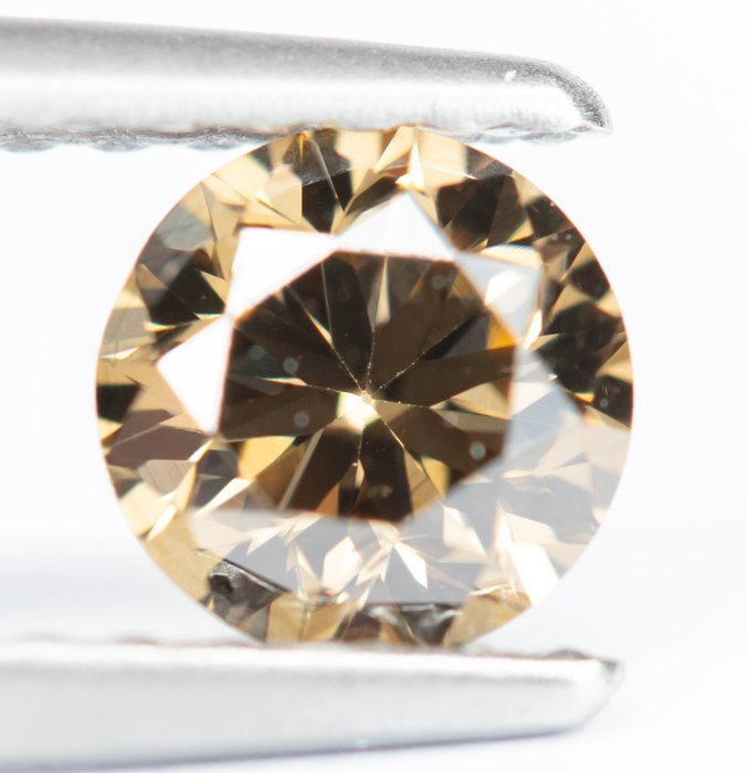 Diamant - 0.50 ct - Natürliches, ausgefallenes, tiefes Gelbbraun - VS2 *NO RESERVE*