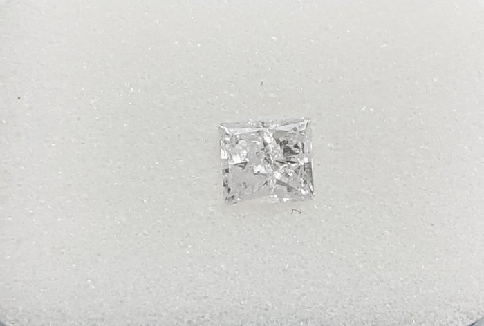 钻石 - 0.33 ct - 公主方形 - F - I1 内含一级, No Reserve Price