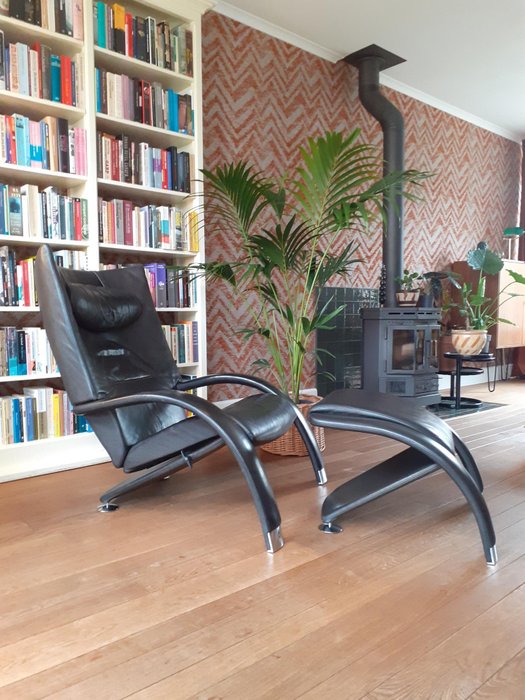 Berg Furniture A/S - Lounge stoel (2) - Model Condor - Leder, Staal