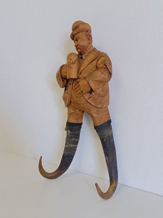 scultura Allestimento tassidermico a parete - Taxidermy - 30 cm - 11 cm - 7 cm