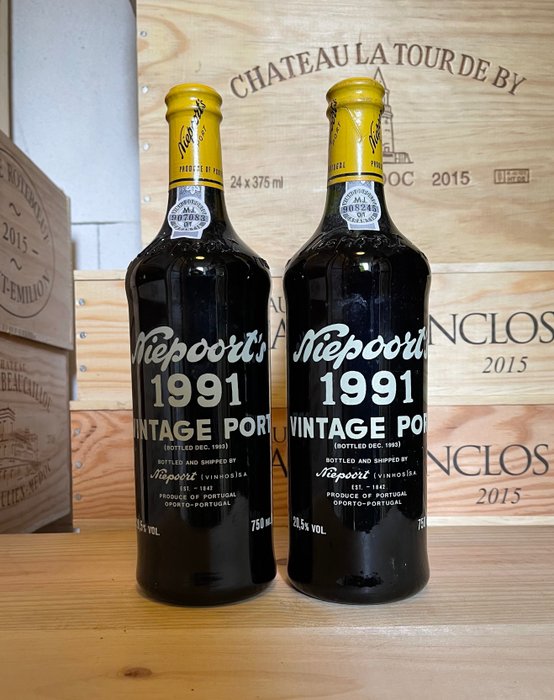 1991 Niepoort - 杜罗 Vintage Port - 2 Bottles (0.75L)