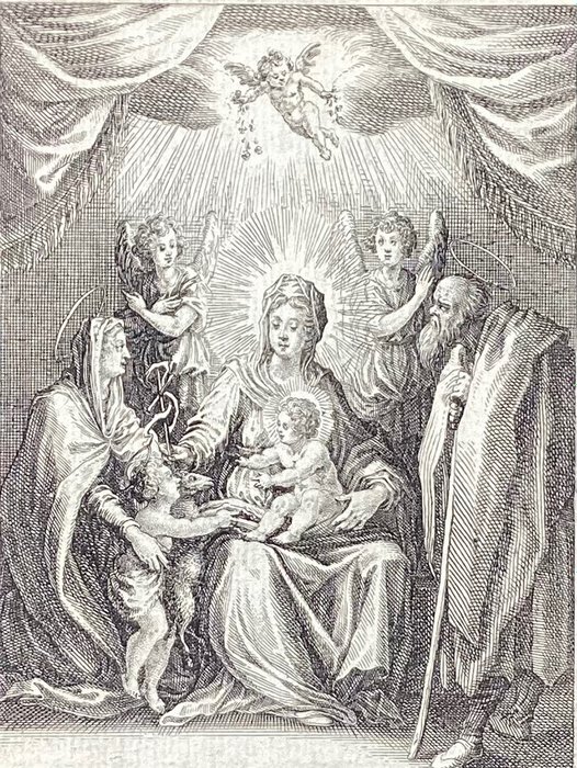 Jacques Callot (1592-1635) - Sacra Famiglia con Sant'Elisabetta e San Giovannino