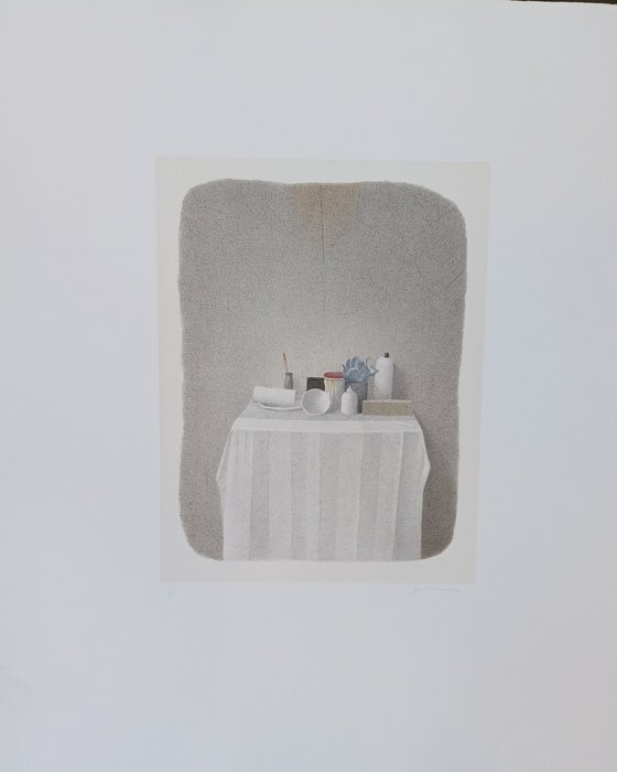 Gianfranco Ferr - "Tavolino con oggetti" "Natura morta"