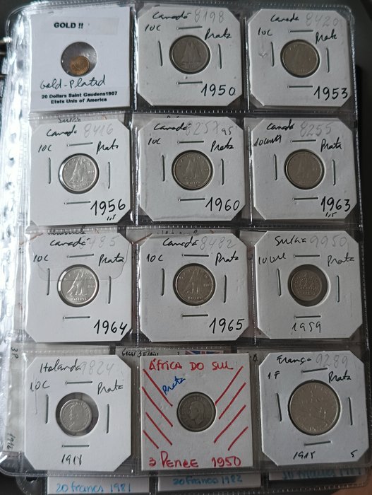 Mondo. Collection of coins from different countries  (Senza Prezzo di Riserva)