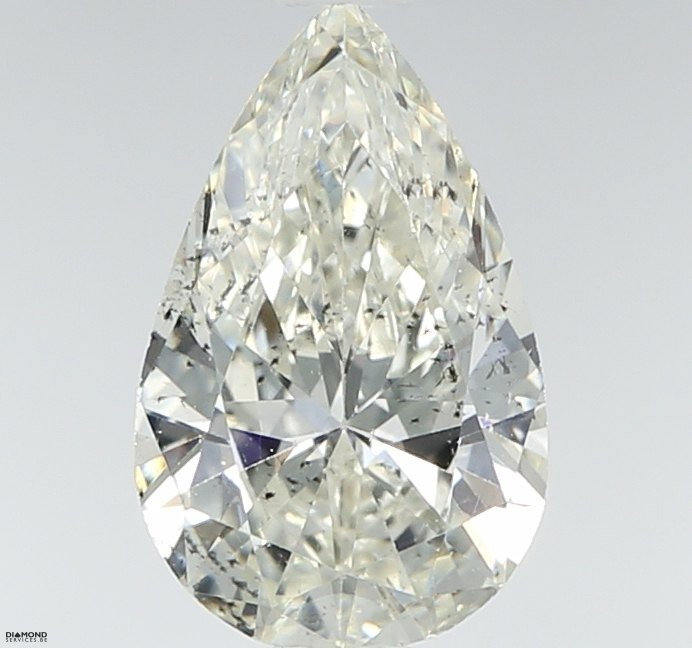 1 pcs 鑽石 - 0.73 ct - 梨形 - I(極微黃、正面看為白色) - SI2