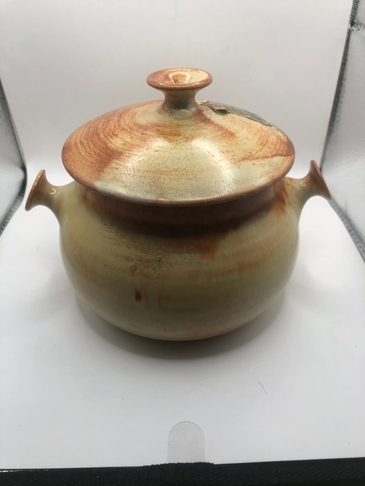 Vallauris - fpp - 有盖的陶瓷大盘 - Pot Soupiere ou poubelle de table - 陶器