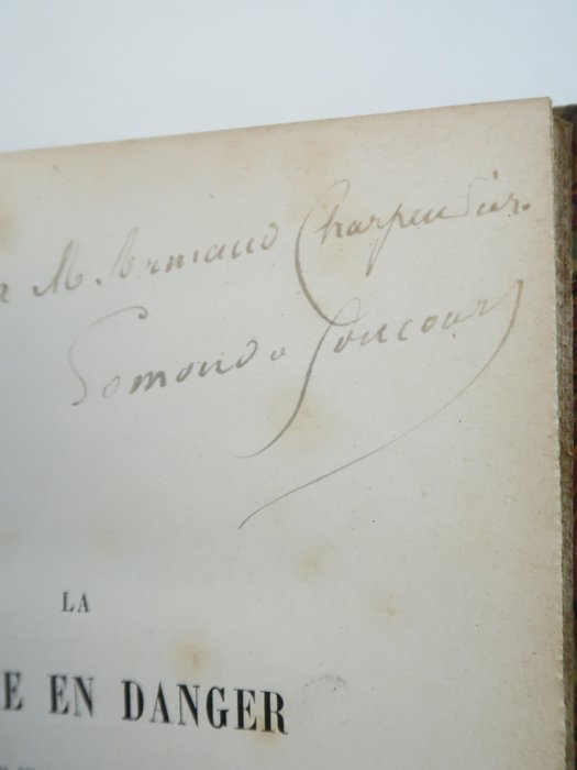 Signé; Edmond Goncourt & Jules Goncourt - Patrie en danger. Drame en prose (Théâtre Révolution 1789) - 1889