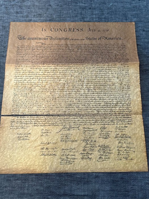 Document - Various - The unanimous Declaration of the thirteen united States of America July 4, 1776 - 1876