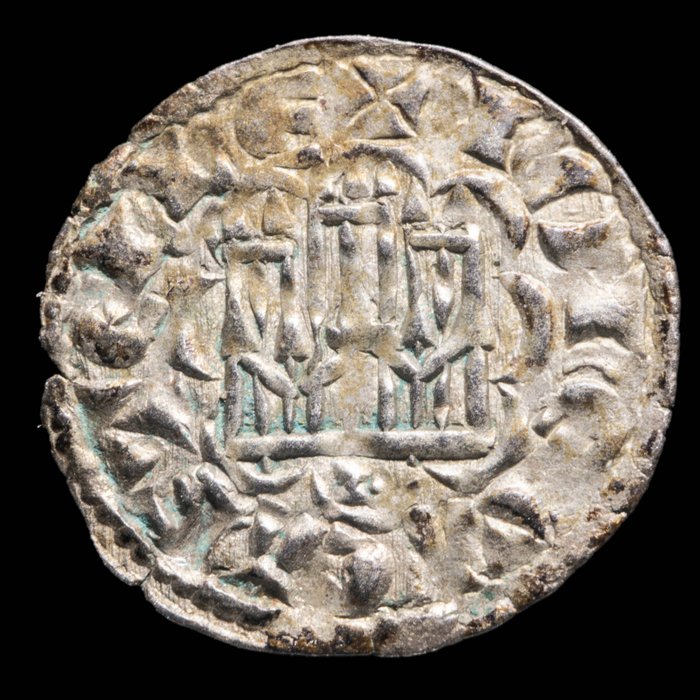 Royaume de Castille. Alfonso X "El Sabio" (1252-1284). Noven Ceca de Toledo  (Sans Prix de Réserve)
