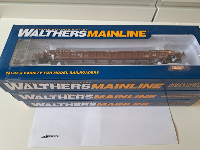 Walthers H0 - 910-55064 - Modellvonat teherfuvarozás (3) - 3 tehervagon - CN/GTW