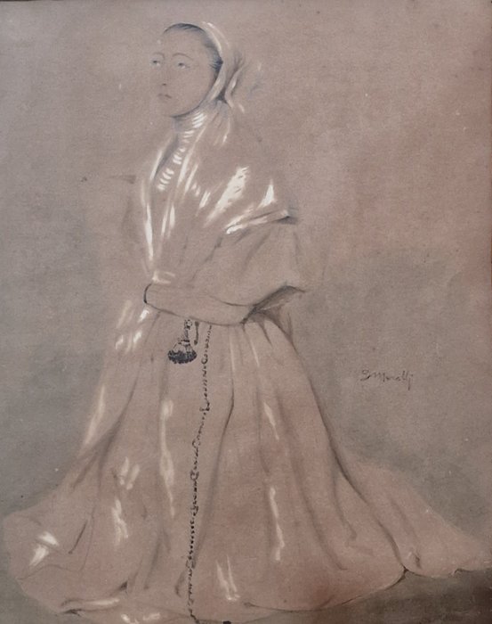 Domenico Morelli (1823-1901) - Donna in preghiera