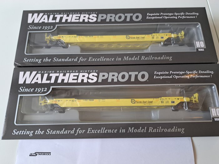 Walthers H0 - 920-109037/920-109038 - Modeltrein goederenwagon (2) - 2 Goederenwagons - Floriade East Coast