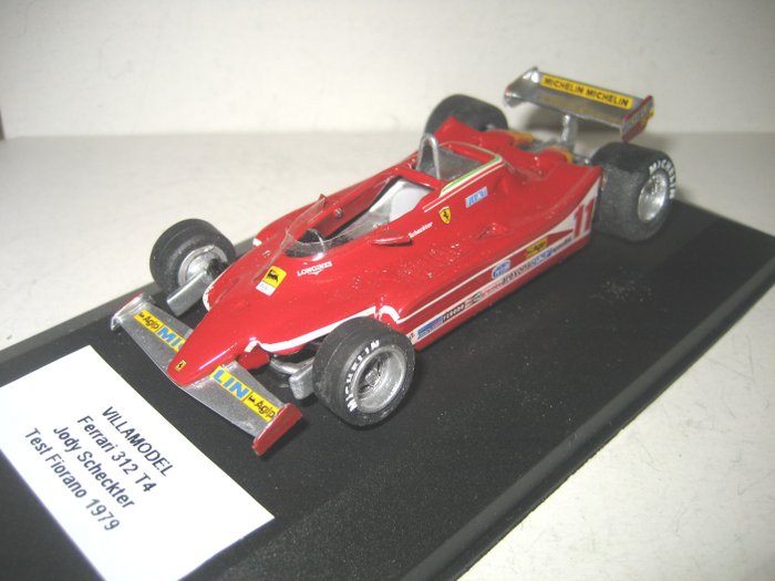 Villamodel 1:43 - 1 - Rennwagenmodell - F.1 Ferrari 312 T4A Turbo Jody Scheckter Test Fiorano 1979 - Zusammengebauter Bausatz