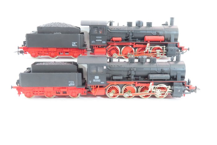 Piko H0 - 5/6302, 5/6317 - Steam locomotive with tender (2) - 2x BR 55 - DB