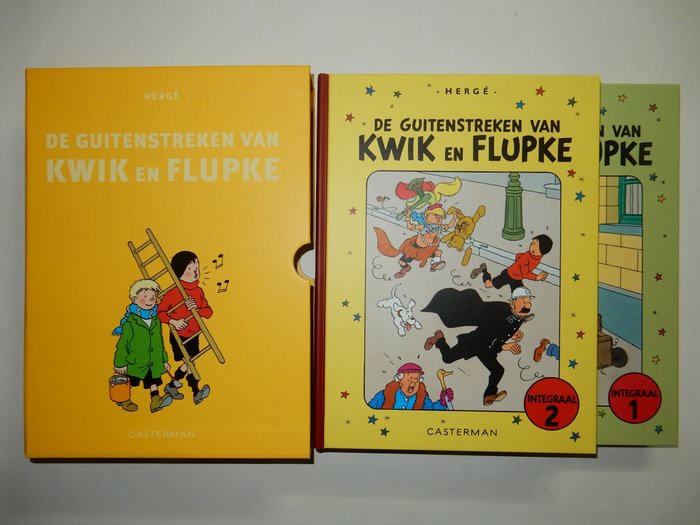 Kwik en Flupke - Complete box - De guitenstreken van Kwik en Flupke - Integralen 1 + 2 - 2 Album - Første udgave - 2011/2018