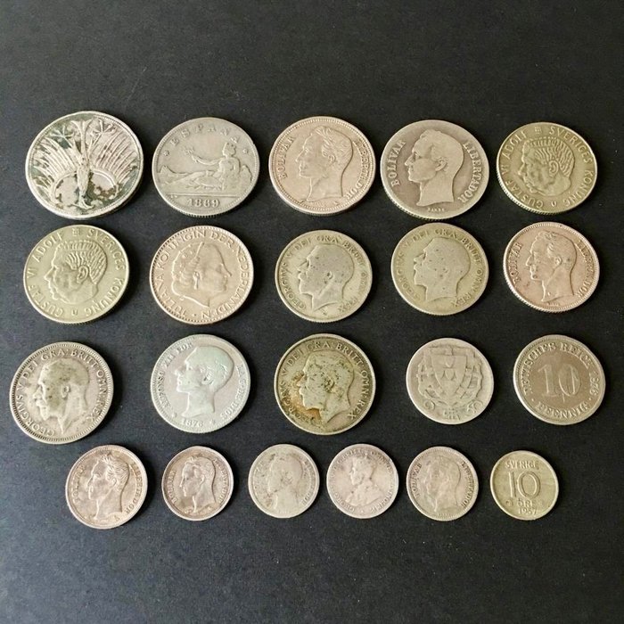 Welt. Lote de 21 monedas - diferentes fechas - (R105)  (Ohne Mindestpreis)