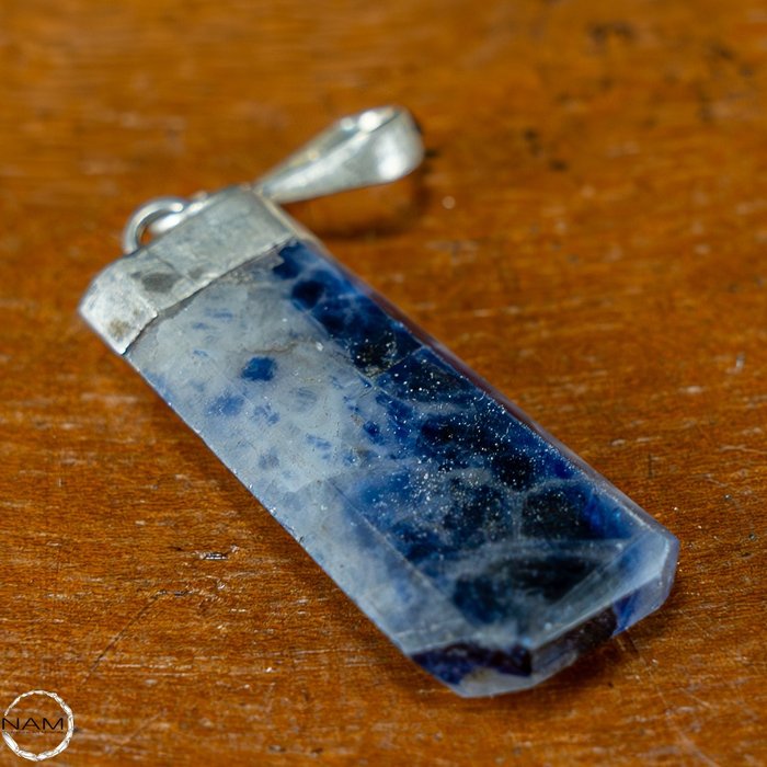 天然水蓝宝石水晶吊坠 20.25 克拉 - 925 银- 4.05 g