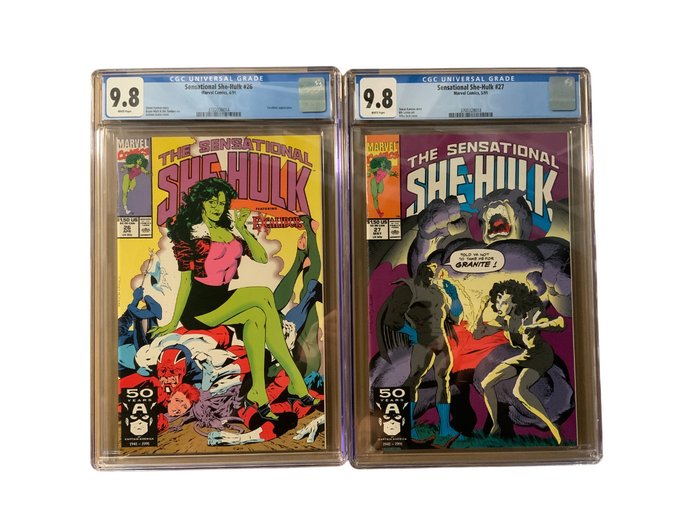 Sensational She-Hulk (1989 Series) # 26 & 27 - 2 Graded comic - Första upplagan - 1991 - CGC 9.8