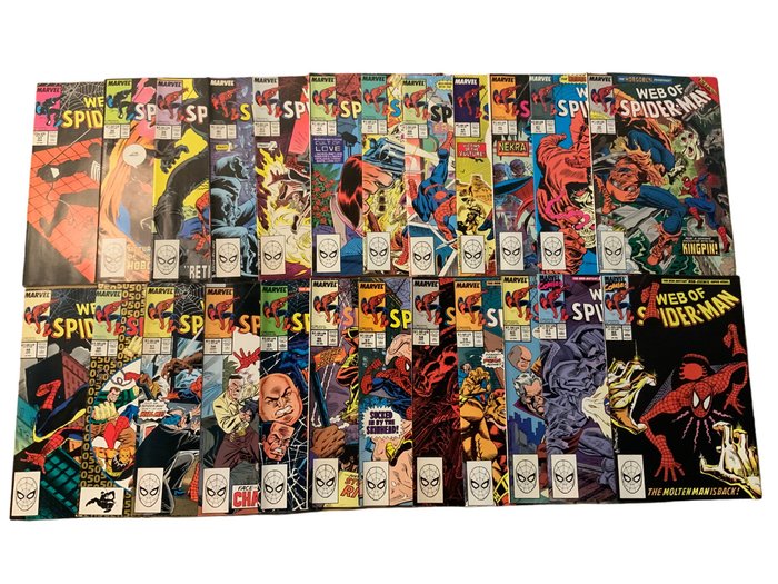 Web of Spider-Man (1985 Series) # 37-62 Near Consecutive Run! Missing only # 52 and 53 - 24 Comic - Primera edición - 1988/1990