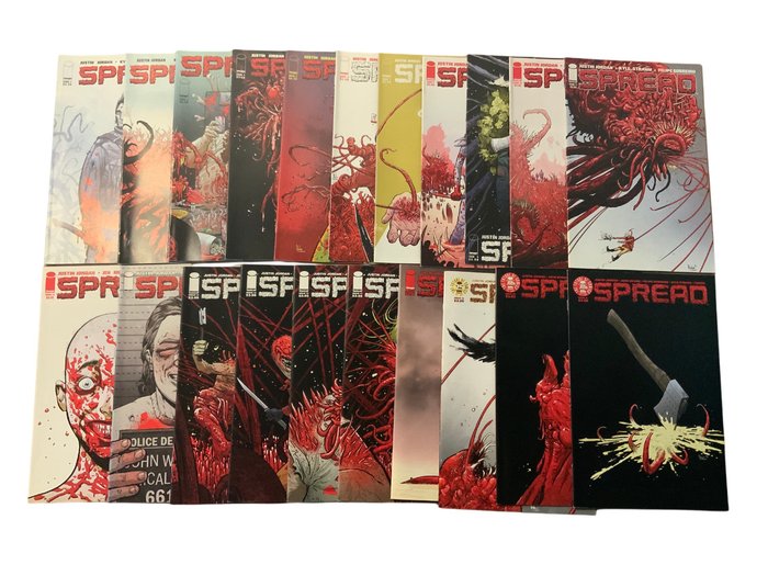 Spread (2014 Series) # 1-21 - Zombie, Horror Comics - 21 Comic - Pierwsze Wydanie - 2014/2017