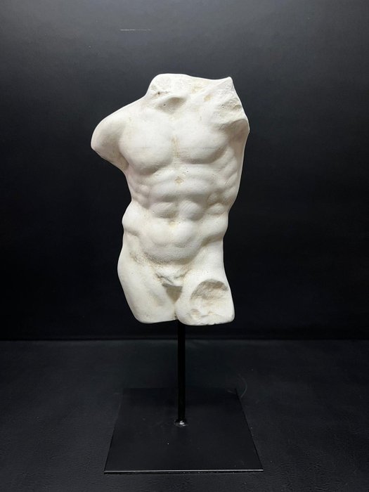 Skulptur, Torso di Eracle - 38 cm - Marmorstaub
