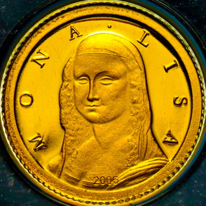 Kongo. 10 Francs 2006 "Mona Lisa by Leonardo da Vinci", (.999) Proof  (Ei pohjahintaa)