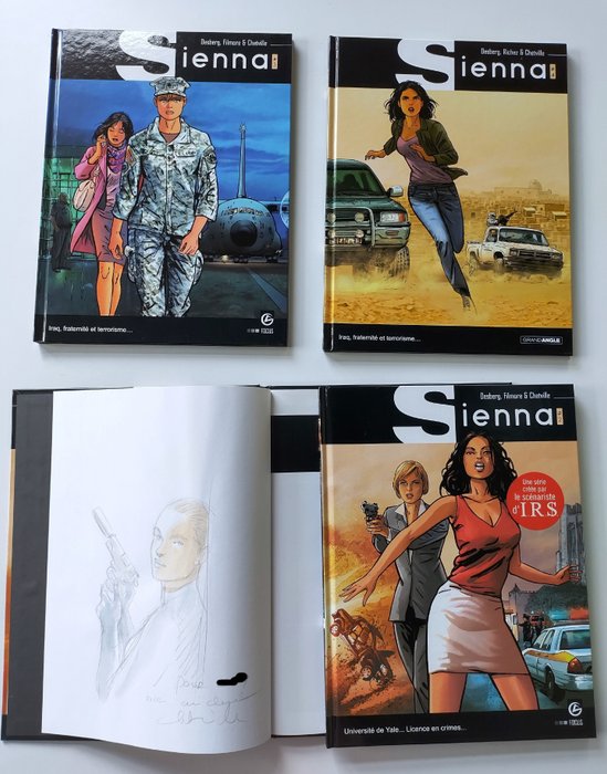 Sienna T1 à T4 + dédicace - Série complète - 4x C - 4 Album - Erstausgabe - 2008/2014