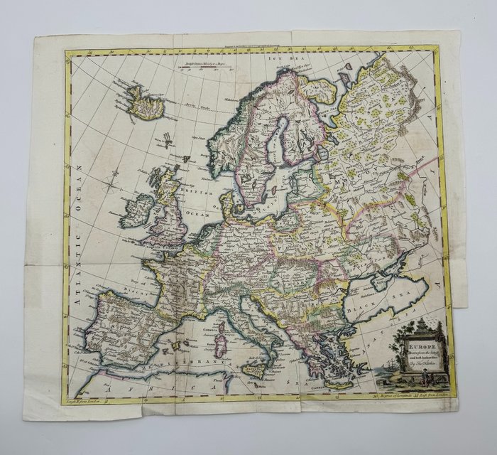 Europa, Kort - Thomas Kitchin; Thomas Kitchin - Europe drawn from the latest and best authorities - 1761-1780