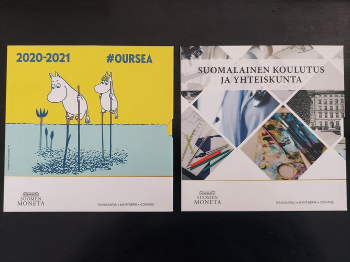 芬蘭. Year Set (FDC) 2020 "Moomins + Universities and Society"(incl. 2 euro "Turku")  (沒有保留價)