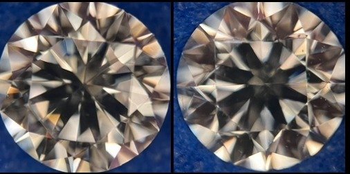 2 pcs 鑽石 - 0.84 ct - 圓形, 明亮型 - F(近乎無色) - VVS1, VVS2