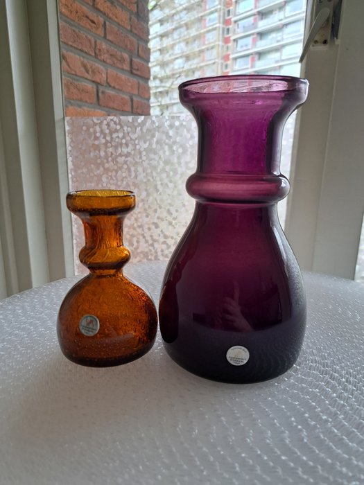 Glasfabriek Leerdam - Floris Meydam - Vase (2) -  Etruska  - Glas