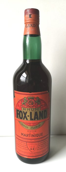 Rhum Fox-Land - Carte Orange Rhum Martinique  - b. 1962 - 1 litr