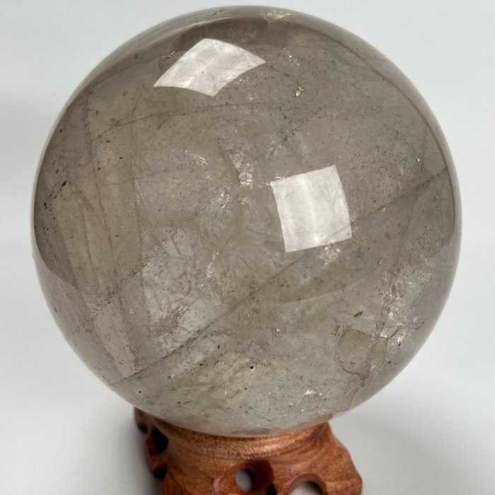 优质大号 AAA 岩石烟水晶球 水晶 - 高度: 12.1 cm - 宽度: 12.1 cm- 2420 g