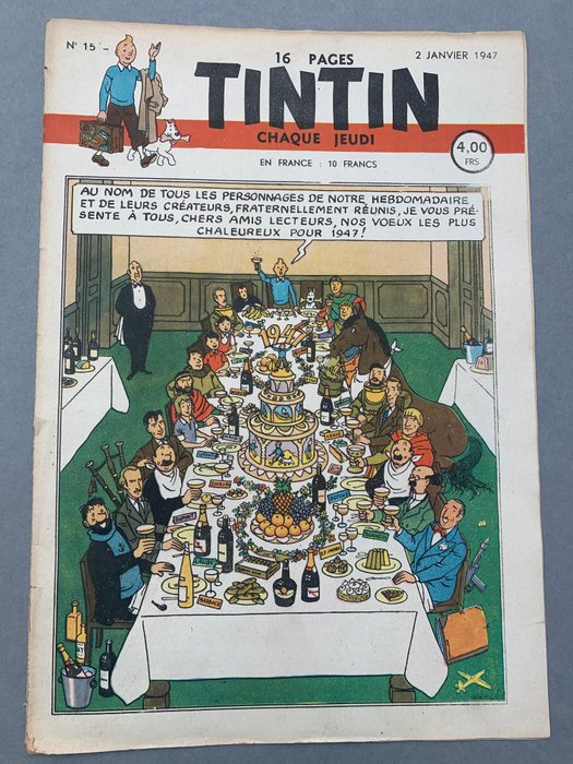 Journal de Tintin (couvertures non détachées) - Fascicule 15 -1947 ( erreur numérotation)