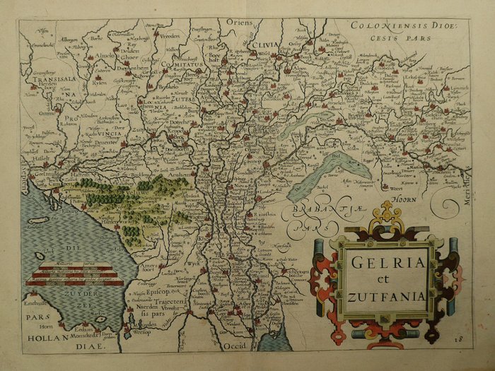 Nederland, Kaart - Gelderland; Lodovico Guicciardini / W. Blaeu - Gelria et Zutfania. - 1601-1620
