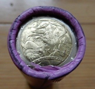 義大利. 2 Euro 2008 "60 Years Human Rights" (25 coins) in roll