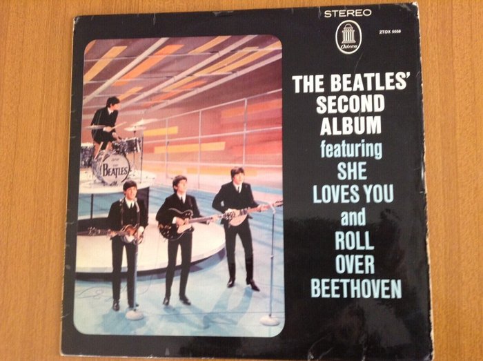 披頭四 - Second Album - 黑膠唱片 - 第一批 模壓雷射唱片 - 1964