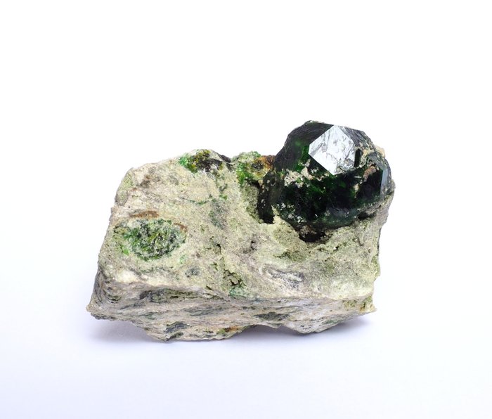 钙铁榴石 水晶矩晶体 - 高度: 3.5 cm - 宽度: 5 cm- 60 g