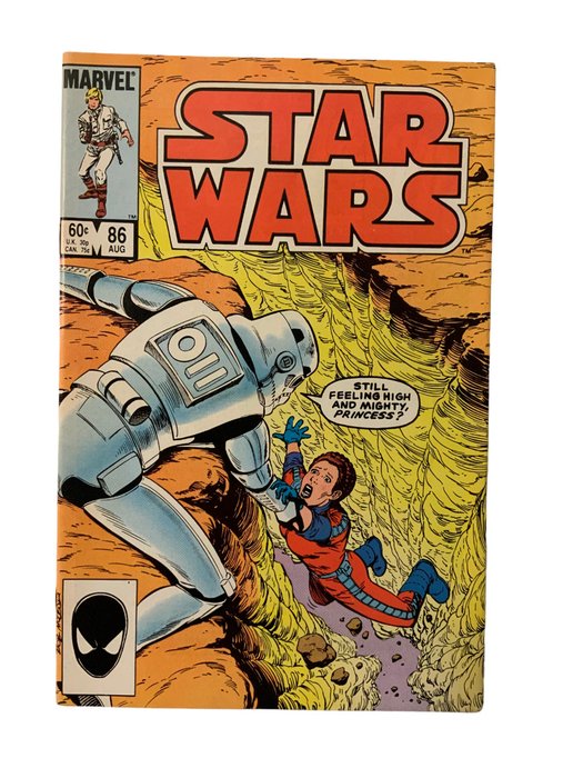 Star Wars (1977 Marvel Series) # 86 - Luke Skywalker, Princess Leia, Han Solo, Chewbacca, C-3PO - 1 Comic - Ensipainos - 1984