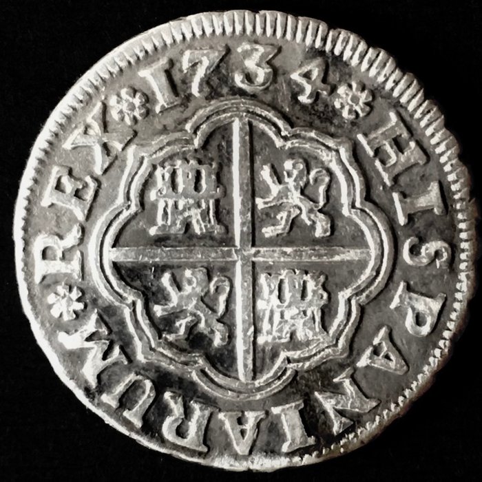 Ισπανία. Felipe V (1700-1746). 1 Reale - 1734 PA - Sevilla - (R106)  (χωρίς τιμή ασφαλείας)