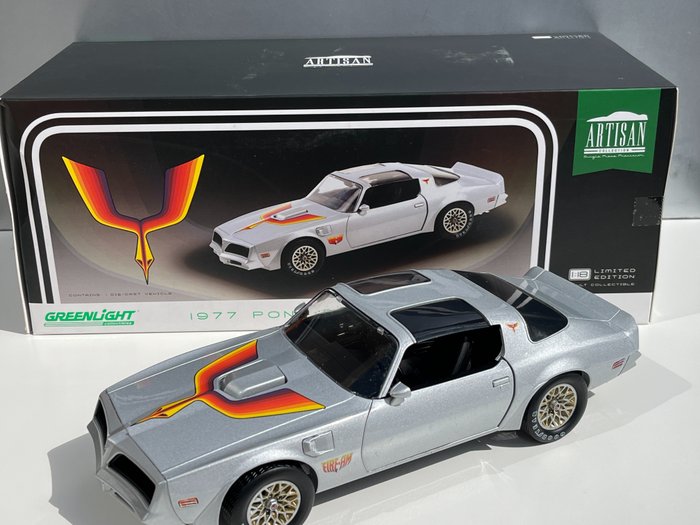 Greenlight 1:18 - Modellino di auto sportiva - Pontiac Firebird Trans Am 1977 "Fire Am" design - Nuovo in scatola! Edizione limitata!