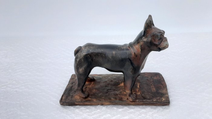 P. Chenet - 小雕像 - Bulldog - 20 cm - 青銅色