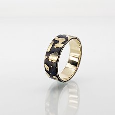 Ring – 14 karaat Geel goud, Shakudō