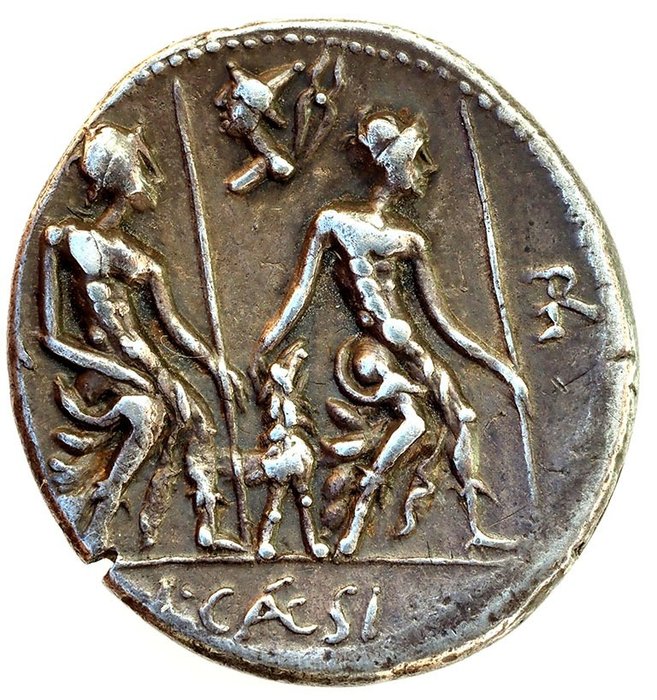 羅馬共和國. Caesia. Denarius 112-111 B.C.