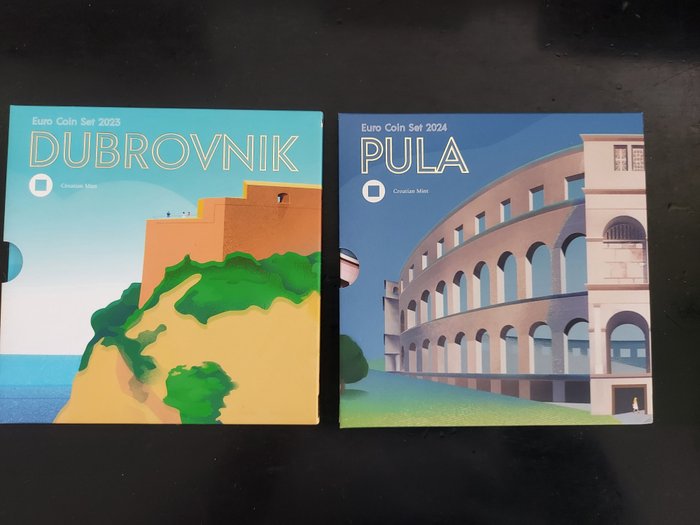 Croácia. Year Set (FDC) 2023/2024 "Dubrovnik" + "Pula" (2 sets)  (Sem preço de reserva)