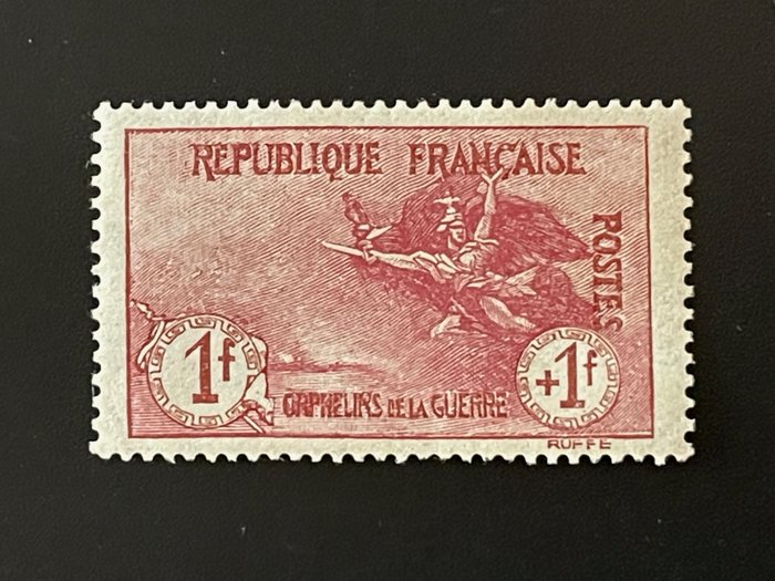 Ranska  - 1917/1918 Sotaorvot nro 154 allekirjoitti Calvèsin. - Yvert