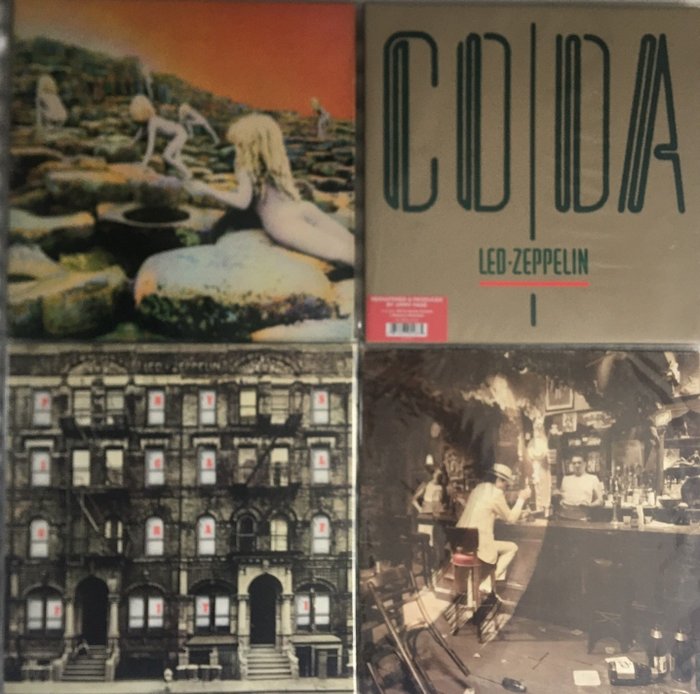 齊柏林飛船 - Lot of 4 albums of Led Zeppelin band 2xlp - 多個標題 - 2 x LP 專輯（雙專輯） - 1975